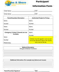 Image of Participant Information Form